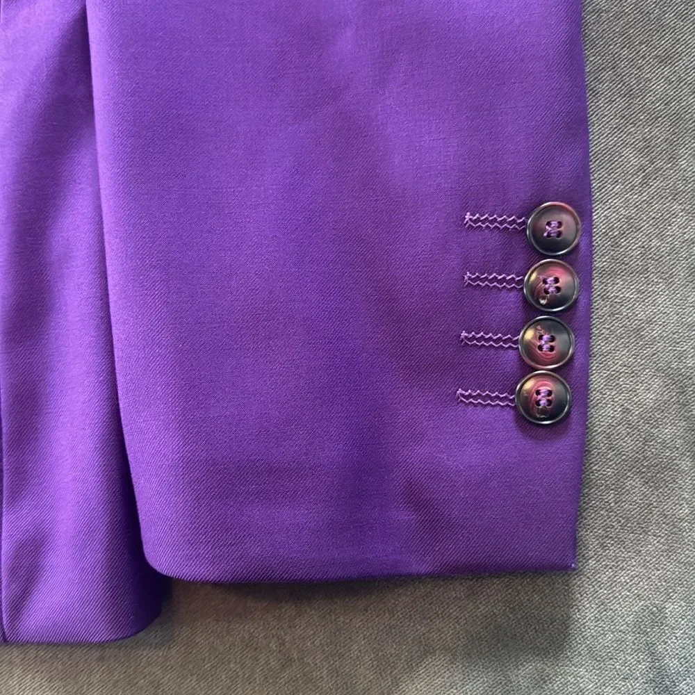 Men’s Mogu Purple Suit Jacket Blazer One Button Notched Lapel Size 36 NWT